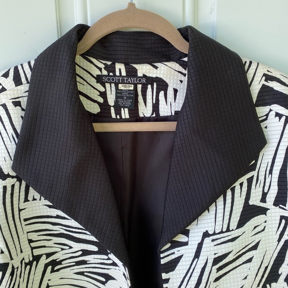 SCOTT TAYLOR Women’s Blazer Black & White Size 1X - Picture 5 of 7
